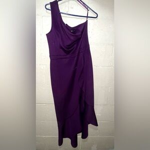 Purple Off The Shoulder Long Dress